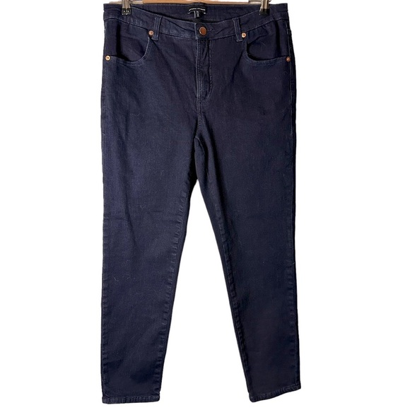 Universal Standard Seine Mid Rise Skinny Jeans Dark Indigo Size 12 - Picture 2 of 9